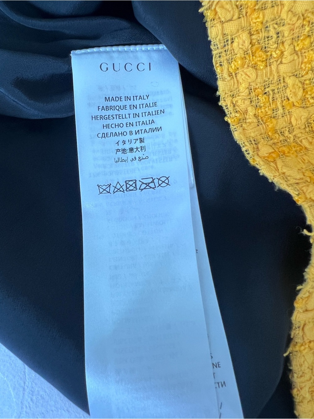 GUCCI Mustard Tweed Mini Skirt with Black Horsebit Waist - Picture 7 of 12